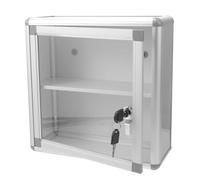 CIMAXIC Botiquín de Primeros Auxilios Metálico Cerradura, Caja de Aluminio Multiusos Mediana para Colgar en Pared, Almacenamiento Seguro para Medicina en Casa y Comunidad