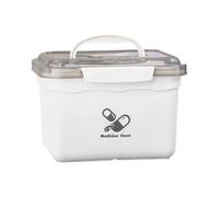 CIMAXIC Caja de Medicina Portátil de Doble Capa Tapa, Gran Capacidad para Organizar Medicamentos, Material PP Resistente, Adecuado para Deportes al Aire Libre