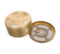 CIMAXIC Caja de Quemador de Moxibustión Tamaño Óptimo de Cobre Dorado Diseño Elegante y Distribución Uniforme del Calor para Uso Doméstico
