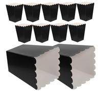 CIMAXIC Cajas De 100 Uds. Caja De Palomitas De Maíz Plato De Maíz Estallido Corchete Cajas Decorativas Para Palomitas De De as De Cine Cartulina Blanca Black