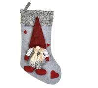 CIMAXIC Calcetín Navideño de Felpa Diseño de Enano para Decoración y Bolsa para Guardar Regalos en Navidad, Adecuado para Adornos y Oficinas