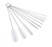 CIMAXIC Cepillos para Limpieza de Tuberías de Nailon 10 Piezas Mango Retorcido de Acero para Limpiar Joyas y Pajitas Diferentes Diámetros