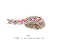 CIMAXIC Cinta Decorativa Cortable de Pedrería para Manualidades Resistente Altas Temperaturas Adhesiva para Ropa Accesorios y Decoración