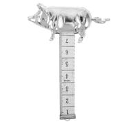 CIMAXIC Cinta métrica Mini Pig, cinta métrica metálica retráctil de doble escala con forma de cerdo para coser telas y cuerpos, herramienta de medición flexible de estilo vintage.