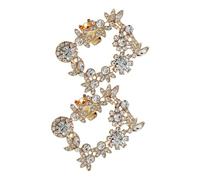 CIMAXIC Clips para Zapatos de Boda Dorados en Aleación de Zinc, Hebillas Desmontables y Sujetadores Seguros para Tacones Altos, Pack de 2 Piezas, Elegancia y Simplicidad