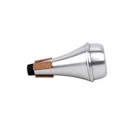 CIMAXIC copa recta de trompeta Sordina de trompeta para principiantes trompeta muda De madera Silver