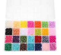 CIMAXIC Cuentas Espaciadoras Redondas de Perla de Plástico 6 Mm, 1960 Piezas Surtidas en 28 Colores para Hacer Joyas, Manualidades de Abalorios y Pulseras DIY