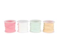 CIMAXIC de Cordón de Cuero Artificial Doble Cara de Gamuza con Textura 4 Piezas de 5 para Manualidades para Pulseras y Bisutería