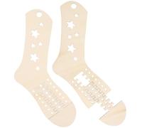 CIMAXIC de Madera Beige de Calcetines Tejidos de Bricolaje Bloqueadores Resistentes Superficie y Bordes Lisos, Pack de 2 Piezas para Tejer Calcetín