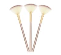 CIMAXIC de Maquillaje para Contorno y Rubor de Nylon Set de 3 Cepillo en Forma de Abanico, Fáciles de Limpiar, para Uso Diario y Profesional