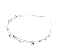 CIMAXIC Diadema de Aleación Estrella de Cristal para Boda y Fiesta, Accesorio de Cabello Elegante y Delicado en Color Plata para Mujer
