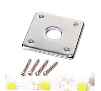 CIMAXIC Enchufe Cromada Placa De Conector De Guitarra Cuadrada Conector De De Pastilla De Guitarra Placa De Metal Con Tornillos Eléctrico Para Proyectos De Electrónica Musical