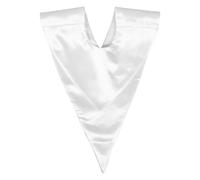 CIMAXIC Estola coral en forma de V con cruz bordada, bufanda clerical de satén para iglesia, coro y eventos religiosos - Accesorios para sacerdotes, color blanco.