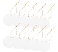 CIMAXIC Etiquetas De Obsequio Redondas Pequeñas Con Cuerda De Cáñamo 100 Pcs Ideales Para Manualidades Decoración De San Valentín Etiquetas Blancas Para Escribir 6 Cm