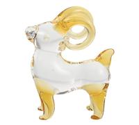 CIMAXIC Figura de Cabra de Cristal para decoración del hogar, Mini Figura de Oveja de pie para Decoraciones del Año Nuevo Chino 2027, Escultura de Animal Feng Shui para Escritorio de Oficina o Sala