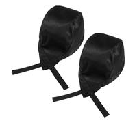 CIMAXIC Gorros de Chef Unisex Negros 2 Piezas, Turbantes Ajustables para Cocina y Catering, Talla Única 30x20x12 Cm, Sombreros de Trabajo para Restaurante y Barbacoa, Tela Suave