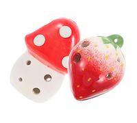 CIMAXIC Herramienta de Aprendizaje Musical para Niños: Ocarina de 6 Agujeros con Temática de Hongos Y Fresas Divertida para Niños