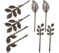 CIMAXIC Horquillas Pelo y Diseño Elegante Vintage 10 de Bronce Forma de Hoja Pinzas Buen Agarre para Boda y Fiesta Mujer