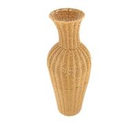 CIMAXIC Jarrón Grande de imitación de Mimbre para Suelo - Jarrón Alto de ratán para Flores Artificiales - Soporte Decorativo de Estilo rústico para Flores en la Sala de Estar, el Dormitorio y el