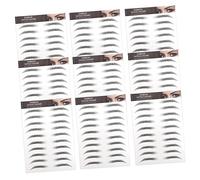 CIMAXIC Juego de 10 pegatinas artificiales para cejas, color negro, para mujeres, maquillaje de cejas, duradero hasta varios días