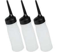 CIMAXIC Juego de 3 Botellas Aplicadoras Exprimibles para Teñir el Cabello Boquilla Fina y Escala Medidora, Material Pp Resistente para Uso en Salón y Aromaterapia