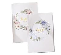 CIMAXIC Libros de Votos para Boda en Papel Diseño Delicado y Estilizado, Paquete de 2 Piezas para Bodas y Regalos de Recuerdo Obsequios