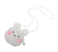 CIMAXIC Monedero Acolchado Forma de Conejo Blanco y Multifuncional Bolso Bandolera de Peluche para Niñas Adecuado para Uso Diario y Pequeños Objetos