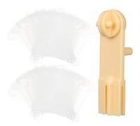 CIMAXIC Organizador de Hilo Blanco Reutilizable Placas de Plástico para Bordado y Costura, Set de 30 Placas y 1 Bobinadora Adecuado para Trabajo de Punto Cruz