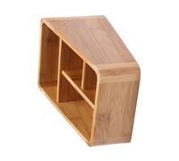 CIMAXIC Organizador Mandos Creativo de Bambú Compartimentos para Caja de Almacenamiento de Escritorio, Diseño Esquinas Redondeadas y Proceso de Carbonización