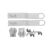 CIMAXIC Recambio para Maletas de Viaje para Viajes Internacionales y Mochilas Diseño Elegante y Tirador Reforzado de Aleación de Zinc Plata 2 Juegos Cierre Sumergido