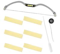 CIMAXIC Regla para Cejas en Forma Curvada de Aleación de Aluminio, Corrector de Cejas Ligero y Flexible, Kit de Medición y Posicionamiento para Maquillaje Profesional y Uso Diario