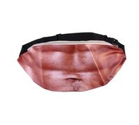 CIMAXIC Riñonera de Pu Patrón de Abdominales 3d para Hombre y Mujer, Bolsa Divertida Antirrobo, Tamaño Medio, Adecuado para Viajes, Deporte y Uso Diario, Cinturón Ajustable Resistente