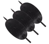 CIMAXIC Set de 3 Pasadores de Cuero Negro para Moños de Pelo, Accesorios Ligeros y Elegantes para Mujer, Ideales para Peinados Clásicos y Trenzas