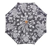 CIMAXIC Sombrilla de Danza China Hecha a Mano Estampado Floral Tamaño Pequeño Tela Tradicional Azul Paraguas Decorativo para Teatro Cosplay y Actuaciones Culturales