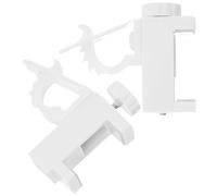 CIMAXIC Soportes para Barras de Cortina sin Taladrar, Ajustables, Color Blanco, Material Abs y PP, Fáciles de Instalar, Paquete de 2 Unidades, Ideales para Armarios y Baños