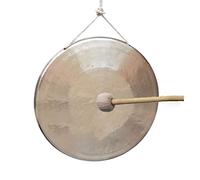 Címbalos chinos portátiles de latón, Gong chino de 28-30 cm con mazo(28cm)