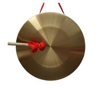 Címbalos chinos portátiles de latón, Gong chino de latón dorado, 15-42 cm, con martillo y soporte for escenario.(22cm)