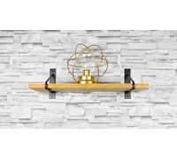 CIME - Escuadra de pared triangular, juego de 2, color negro, para almacenamiento y decoración