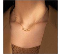 Cimenexe Bohemian Love Heart Colgante Collar Gargantilla Oro Triple Corazón Gargantilla Collar Pequeño 3 Corazón Clavícula Collar Minimalista Cadena Collar Joyería para Mujeres y Niñas Regalos