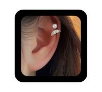Cimenexe Bohemio De Cristal Del Ala Del Brazalete Pendientes De Plata Cz Alas De Ángel Cartílago Stud Pendientes Alas De Elfo Pendiente Del Brazalete Del Oído Rhinestone Ala Cartílago Stud