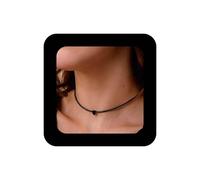 Cimenexe Bohemio Esmalte De Corazón Collar De Gargantilla De Esmalte Negro Corazones Collares Colgantes Pequeños Collares De Semillas De Collar De Cuentas De Arroz De Corazón Negro Collar De