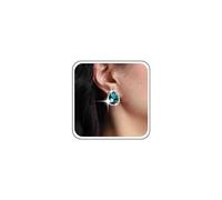 Cimenexe Bohemio Lágrima Esmeralda Pendientes De Cristal Esmeralda Verde Esmeralda Pendientes De La Gota De Agua Esmeralda Cz Pendientes Pendientes De Diamantes De Imitación Verde Joyas Para