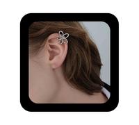 Cimenexe Bohemio Pendientes De Cristal De La Flor Del Brazalete De Plata Hueco Flor Del Cartílago Pendiente Pequeño Cz Recorte De Forma Floral Pendientes De Diamantes De Imitación Floral