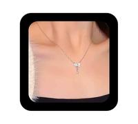 Cimenexe Gargantilla de mariposa de ópalo bohemio, collar redondo con colgante de perlas blancas, collares de mariposas pavimentadas de cristal plateado, collar de mariposa de circonita cúbica con