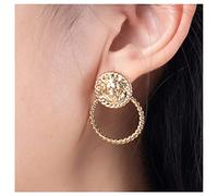 Cimenexe Pendientes Leon Circulo Bohemio Pendientes Circulo Karma Pendientes Leon De Oro Pendientes Circulo Hueco Vintage Joyeria Para Mujeres Y Niñas