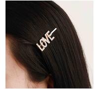 Cimenexe - Pinza para el pelo con letras iniciales bohemias, letras de cristal, pasador para el pelo con alfabeto dorado, horquillas para el pelo con diamantes de imitación, accesorios decorativos
