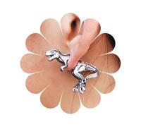 Cimenexe Punk Dinosaurio Oreja Chaqueta Pendientes De Plata Cz Dinosaurio Espárragos Pendientes 3d Dinosaurio Pendientes De Dos Vías Dino Espárragos Pendientes Delante Hacia Atrás Pendientes De