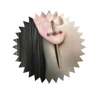 Cimenexe Punk Espada Pendientes Gothic Rubí Espada Oreja Chaqueta Pendientes De Oro Cristal Daga Pendientes Vintage Rubí Espada Stud Pendientes Joyería Para Mujeres Y Niñas Regalos
