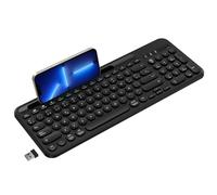 cimetech Teclado Inalámbrico, Teclado Bluetooth & 2.4G, Diseño Español con 3 Canales Multi-Dispositivo para iOS, Android, Windows, Smartphone （Negro）