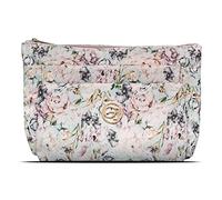 Cimi Gillian Jones - Neceser de 3 Habitaciones con Estampado de Rosas, Negro -